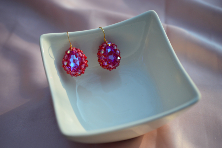 Cercei cu Cristale - Royal Red [1]