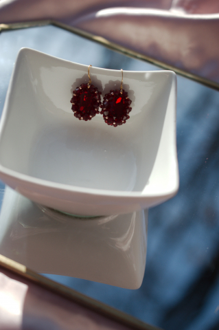 Cercei cu Cristale - Siam Red [3]