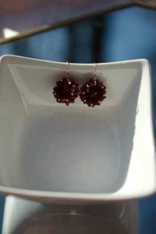 Cercei cu Cristale - Siam Red [1]