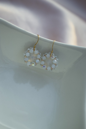 Bijuterii cu Cristale - Cercei cu Cristale  - White Opal