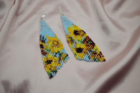 Bijuterii inspirate de picturi celebre - Cercei The Sunflower