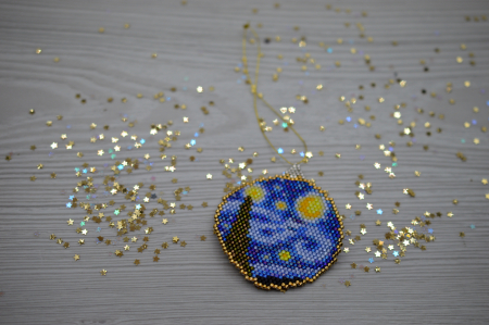 Bijuterii inspirate de picturi celebre - Glob 2D Starry Night