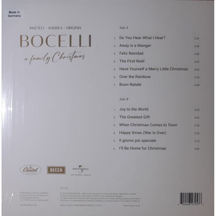 Andrea Bocelli, Matteo Bocelli, Virginia Bocelli - A Family Christmas [2]