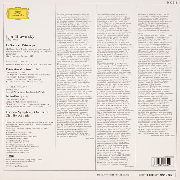 Igor Strawinsky, London Symphony Orchestra,Claudio Abbado - Le Sacre Du Printemps [2]