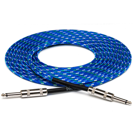 Cabluri Jack - Jack - Hosa 3GT-18C2 - Cablu de chitara - Jack 6.35mm Tata Mono la Jack 6.35mm Tata Mono, Blue/Green/White - 5.5m