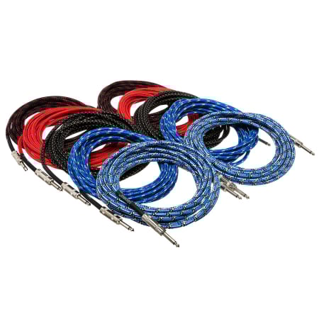 Cabluri Jack - Jack - Hosa 3GT-PAK - Cablu de chitara - Jack 6.35mm Tata Mono la Jack 6.35mm Tata Mono - 5.5m, Diverse culori
