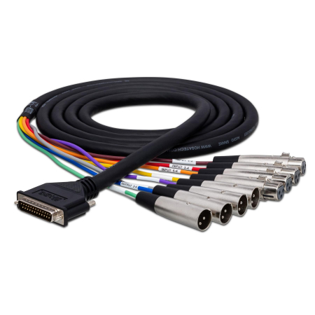 Cabluri Digitale - Hosa AES-803T - Cablu Multicore AES/EBU, DB25 la 4 x XLR Tata si 4 x XLR Mama - 3m