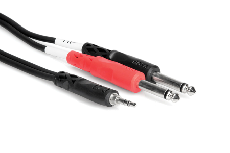 Cabluri Jack - Jack - Hosa CMP 153 - Cablu Jack 3.5mm Tata Stereo la 2 x Jack 6.35mm Tata Mono - 0.9m