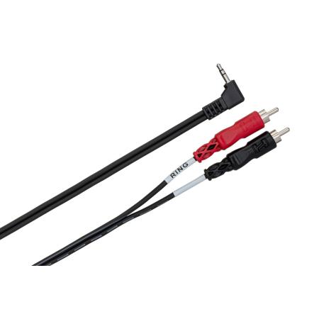 Cabluri RCA - Jack - Hosa CMR 206R - Cablu Stereo Breakout, Jack 3.5m Tata Stereo 90 grade la 2 x RCA Tata - 1.8m
