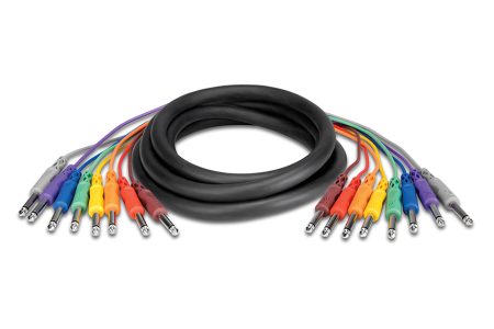 Cabluri - Hosa CPP 802 - Cablu Multicore 8 x Jack 6.35mm Tata Mono la 8 x Jack 6.35mm Tata Mono - 2m