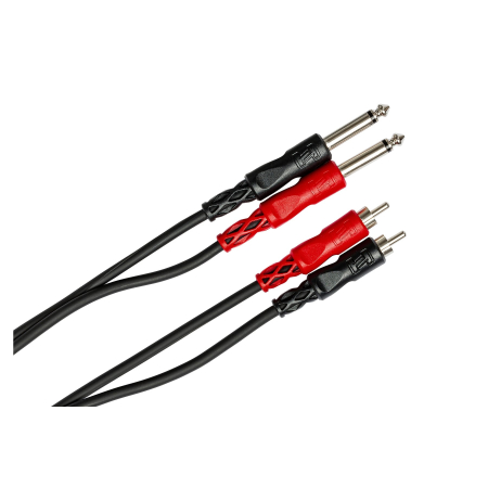 Cabluri RCA - Jack - Hosa CPR 201 - Set 2 Cabluri Jack 6.35mm Tata Mono la RCA Tata - 1m