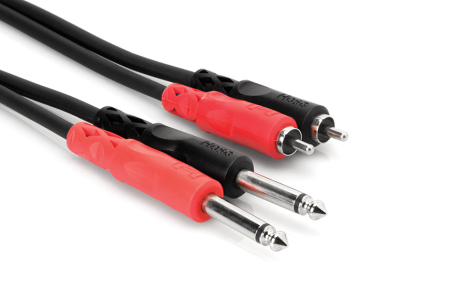 Cabluri RCA - Jack - Hosa CPR 206 - Set 2 Cabluri Jack 6.35mm Tata Mono la RCA Tata - 6m