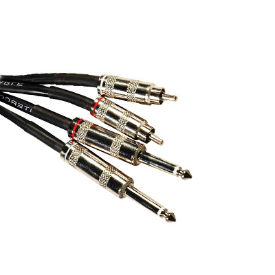 Cabluri RCA - Jack - Hosa CPR 405 - Set 2 Cabluri Jack 6.35mm Tata Mono la RCA Tata - 1.5m
