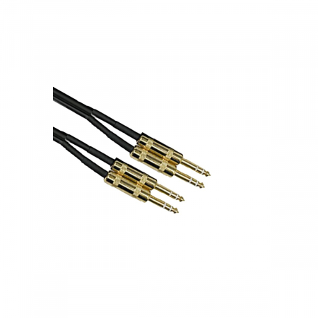 Cabluri Jack - Jack - Hosa CSS 405AU - Set 2 Cabluri Balansat Jack 6.35mm Tata Stereo la Jack 6.35mm Tata Stereo aurit - 1.5m