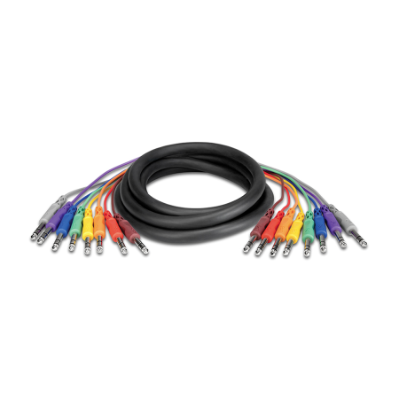 Cabluri - Hosa CSS 804 - Cablu Multicore Balansat 8 x Jack 6.35mm Tata Stereo la 8 x Jack 6.35mm Tata Stereo - 4m