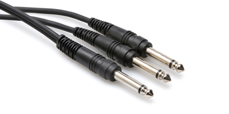 Cabluri Jack - Jack - Hosa CYP 105 - Cablu Jack 6.35mm Tata Mono la 2 x Jack 6.35mm Tata Mono - 1.5m