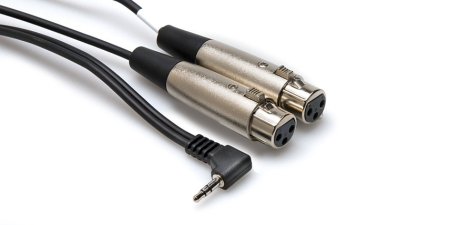 Cabluri - Hosa CYX 402F - Cablu Jack 3.5mm Tata Stereo la 2 x XLR Mama - 0.6m
