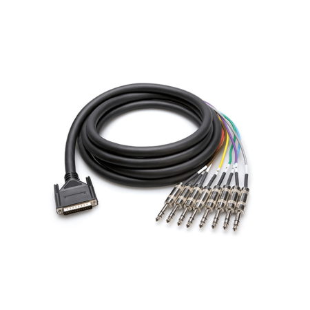 Cabluri - Hosa DTP 803 - Cablu Multicore 1 x DB25 la 8 x Jack 6.35mm Tata Stereo - 3m