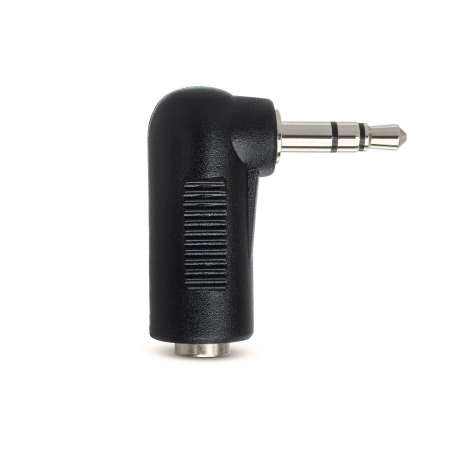 Adaptoare - Hosa GMP-272 - Adaptor Jack 3.5mm Stereo Mono la Jack 3.5mm Tata Sereo Tata 90 grade - Negru