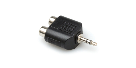 Adaptoare - Hosa GRM 193 - Adaptor 2 x RCA Mama la Jack 3.5mm Tata Stereo