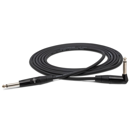 Cabluri - Hosa HGTR-005R - Cablu de chitara, Jack 6.35mm Tata Mono 90 grade la Jack 6.35mm Tata Mono - 1.5m