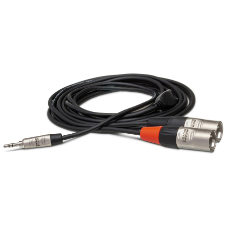 Cabluri - Hosa HMX-010Y - Splitter Jack 3.5mm Tata Stereo la 2 x XLR Tata - 3m