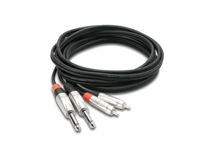 Cabluri RCA - Jack - Hosa HPR 003x2 - Set 2 Cabluri Jack 6.35mm Tata Mono la RCA Tata - 0.9m
