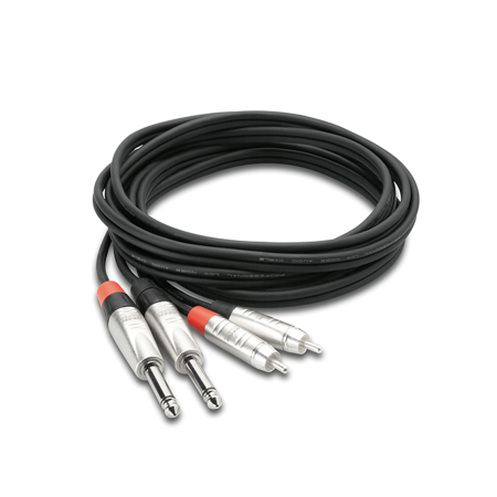 Cabluri RCA - Jack - Hosa HPR 010x2 - Set 2 Cabluri Jack 6.35mm Tata Mono la RCA Tata - 3m