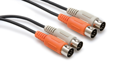 Cabluri - Hosa MID 203 - Set 2 Cabluri MIDI Din 5 pini - 3m