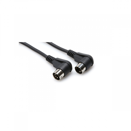 Cabluri - Hosa MID 305 RR Black - Cablu MIDI Din 5 pini 90 de Grade - 1.5m