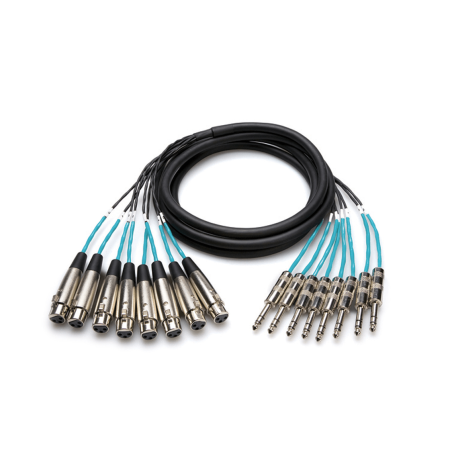Cabluri - Hosa STX 803F PRO - Cablu Multicore 8 x Jack 6.35mm Tata Stereo la 8 x XLR Mama - 3m