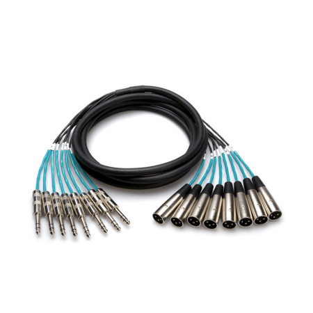 Cabluri - Hosa STX 803M PRO - Cablu Multicore 8 x Jack 6.35mm Tata Stereo la 8 x XLR Tata - 3m