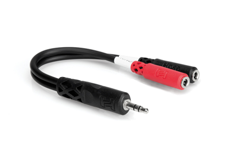 Adaptoare - Hosa YMM 261 - Splitter Audio - Jack 3.5mm Tata Stereo la 2 x Jack 3.5mm Mama Mono
