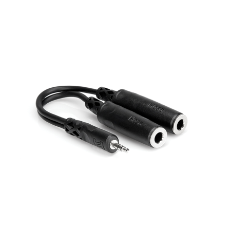 Adaptoare - Hosa YMP 233 - Splitter Audio - Jack 3.5mm Tata Stereo la 2 x Jack 6.35mm Mama Stereo