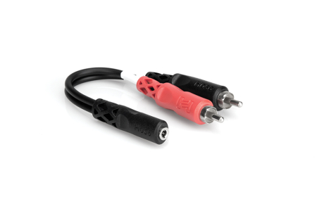 Adaptoare - Hosa YMR 197 - Splitter Audio - Jack 3.5mm Mama Stereo la 2 x RCA Tata