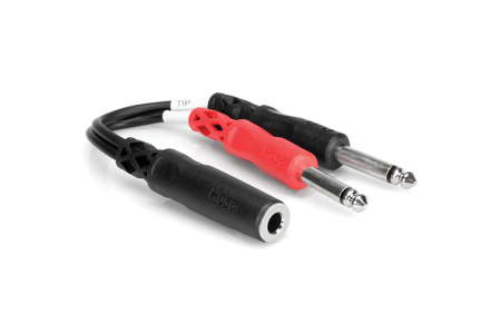 Adaptoare - Hosa YPP 136 - Splitter Audio - Jack 6.35mm Mama Stereo la 2 x Jack 6.35mm Tata Mono