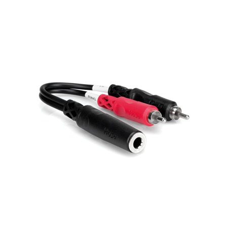 Cabluri - Hosa YPR 257 - Splitter Audio - Jack 6.35mm Mama Stereo la 2 x RCA Tata