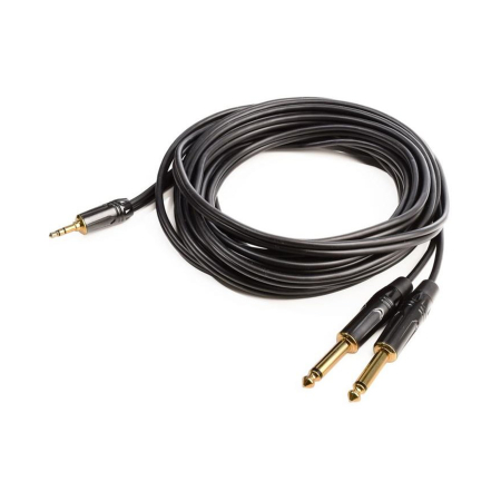 Cabluri Jack - Jack - Monkey Banana Solid Link Cable - Cablu Jack 3.5mm Tata Stereo la 2 x Jack 6.35mm Tata Mono - 5m