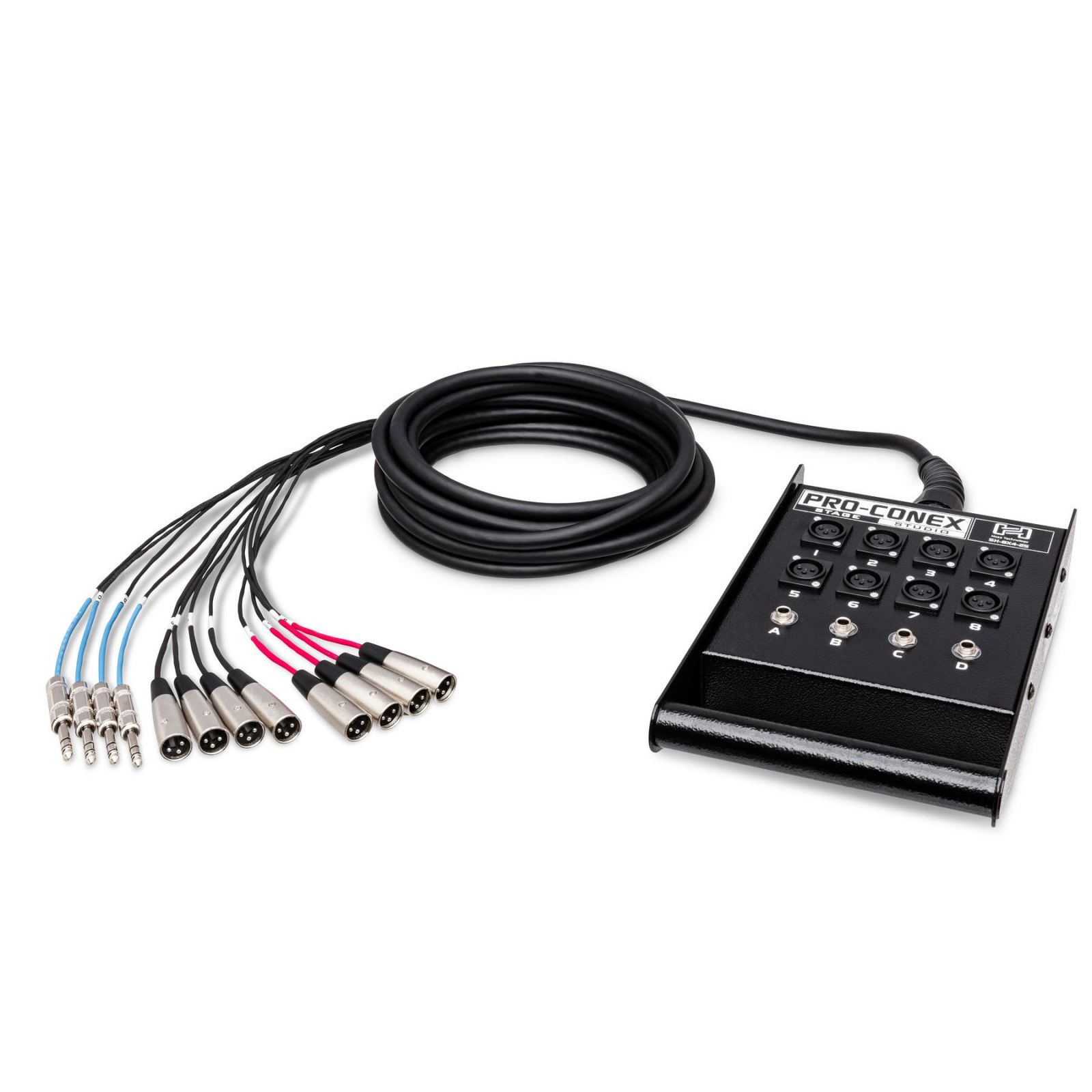 Hosa SH-8X4-25 - Stage Snake 8 x XLR, 4 x Jack 6.35mm - 7.6m [1]