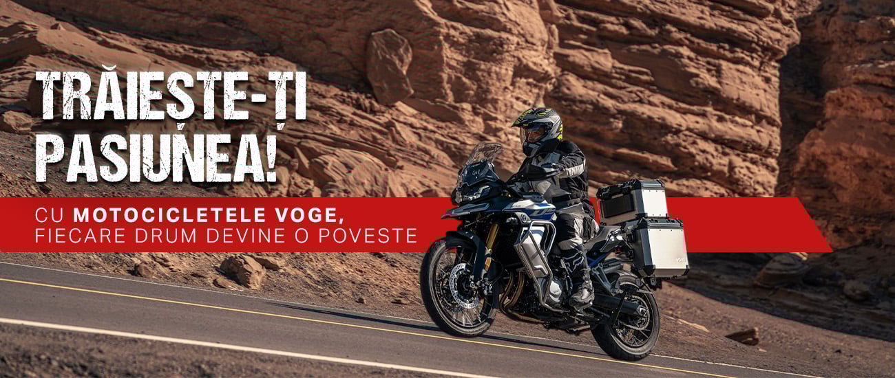 Motocicletă Voge touring cu cutii de bagaje – confort și performanță pentru drumuri lungi și aventuri de neuitat