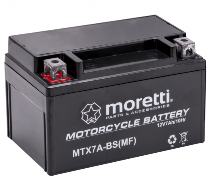 Acumulator Moretti AGM (Gel) MTX7A-BS, 12V, 7ah