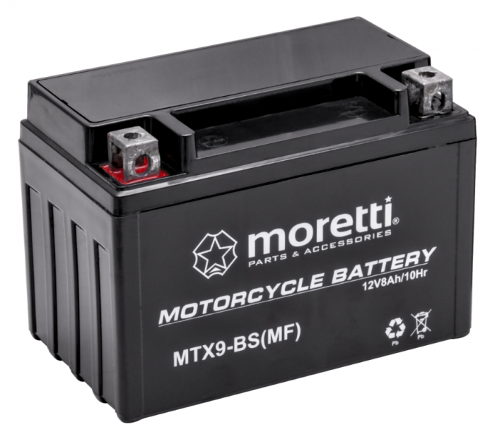 Acumulator Moretti AGM (Gel) MTX9-BS, 12v, 8ah