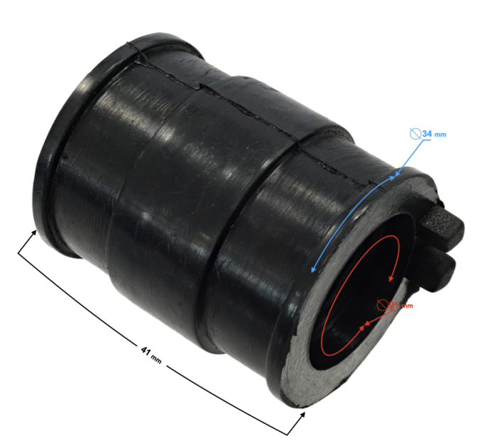 Adaptor flansa admisie 2T, diametru interior 21mm [2]