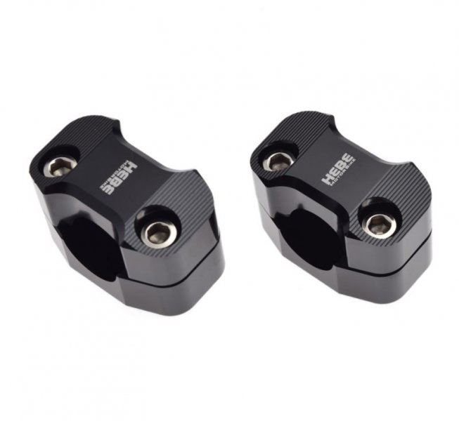 Adaptor inaltator ghidon moto, 22mm, culoare negru Hebe [3]