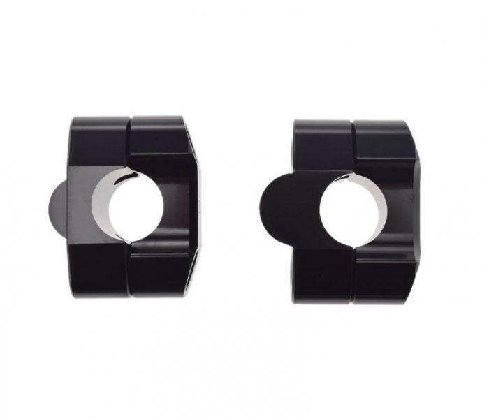Adaptor inaltator ghidon moto, 22mm, culoare negru Hebe [2]