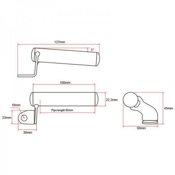 Adaptor prindere accesorii pe ghidon pentru moto/atv [3]