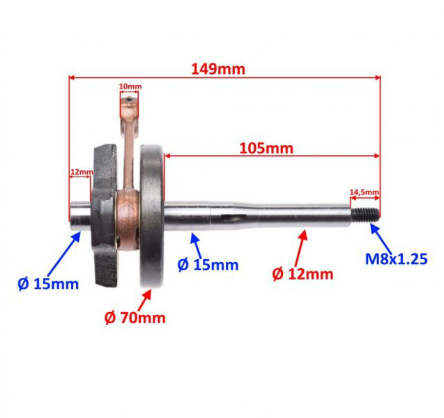 Ambielaj Piaggio Ciao, Bravo, Si, Grillo, pentru bolt d.10mm [2]