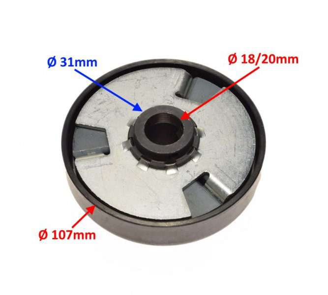Ambreiaj complet Lifan, GoKart HONDA GX160 GX200 i LIFAN 160 200, lant 08A-1 [2]