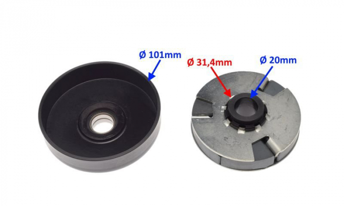 Ambreiaj complet Lifan, GoKart HONDA GX160 GX200 i LIFAN 160 200, lant 428, diametru 101 [3]