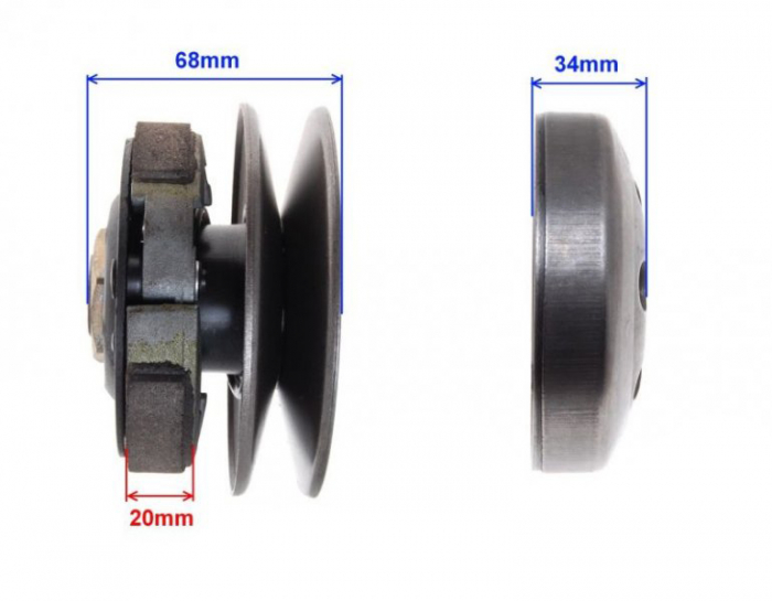 Ambreiaj spate complet, scuter GY6-50cc, fulii, ambreiaj si oala [4]